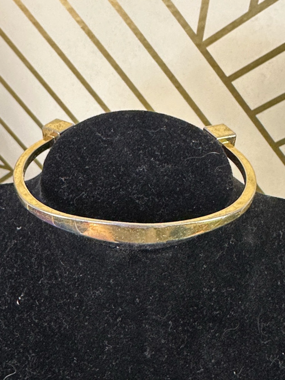J. Crew Gold-Tone Hammered Open Cuff Bracelet